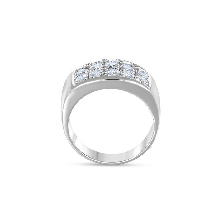 Ring - 18 kraat Hvidguld -  1.60ct. tw. Diamant (Natur)