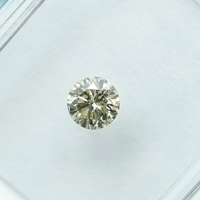 1 pcs Diamant  (Naturfarvet)  - 0.21 ct - Fancy light Grålig Gul - SI2 - International Gemological Institute (IGI)