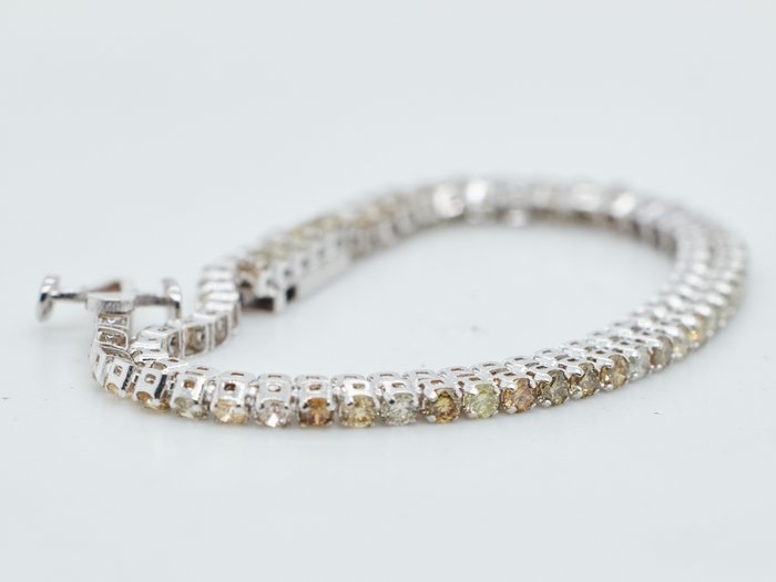 Ingen mindstepris - Armbånd 14 kt. -  1.96ct. tw. Diamant (Naturfarvet)