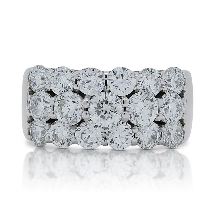 Ring - 14 karat Hvidguld -  192ct tw Diamant (Natur)  - Diamant