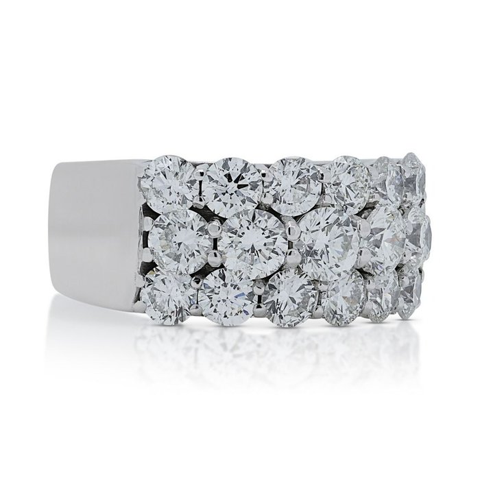 Ring - 14 karat Hvidguld -  192ct tw Diamant (Natur)  - Diamant