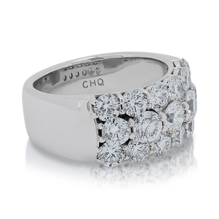 Ring - 14 karat Hvidguld -  192ct tw Diamant (Natur)  - Diamant