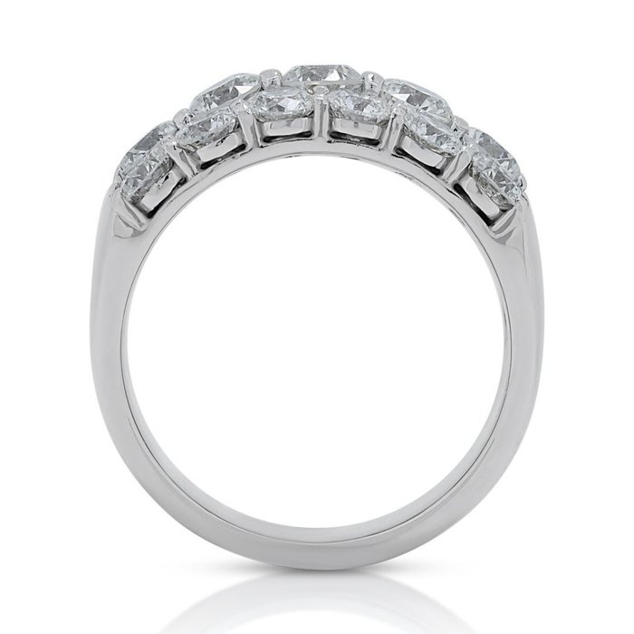 Ring - 14 karat Hvidguld -  192ct tw Diamant (Natur)  - Diamant