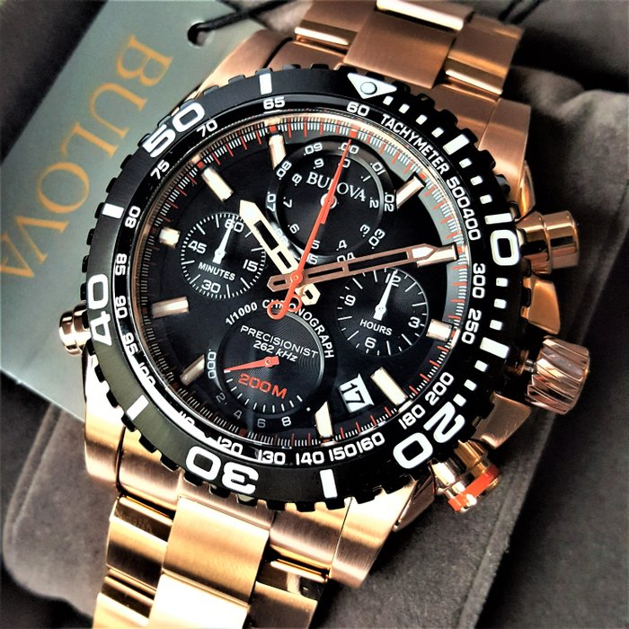 Bulova - Precisionist - * Chronograph 1/1000 Sweeping * - Ultra High Frequency 262 kHz - Spinner - 98B213 - Mænd - Ny