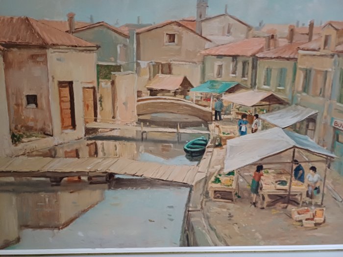 Silvio Bottegal (1895 - 1968) - Veduta di Chioggia