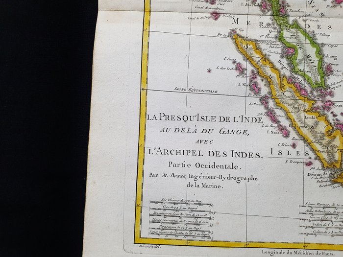 Asien - Østindien / Filippinerne / Borneo / Thailand / Taiwan / Vietnam / Malaysia; Desmarest  Bonne - La Presqu'Isle de l'Inde, au de la du Gange, avec l'Archipel des Indes (Partie Occidentale) - 1781-1800