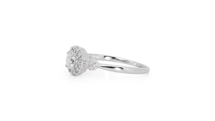 Ring - 18 kraat Hvidguld -  0.74ct. tw. Diamant (Natur) - Diamant