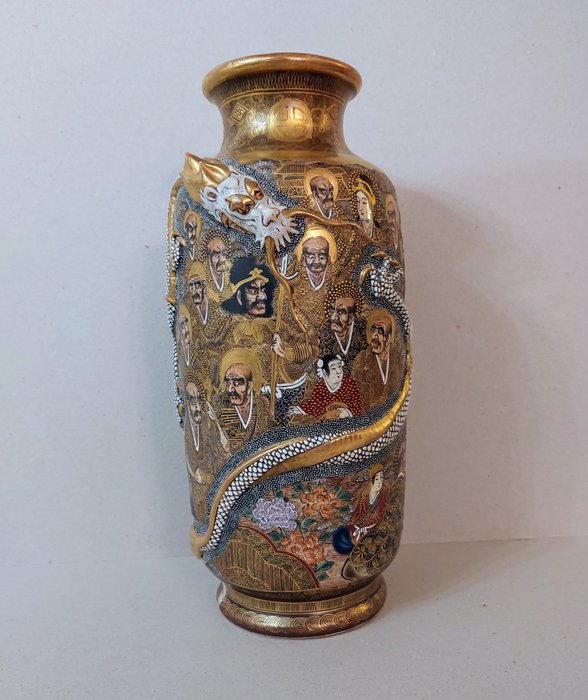 Vase - Fajance - Japan - Meiji-perioden (1868-1912) - Satsuma Hododa vase