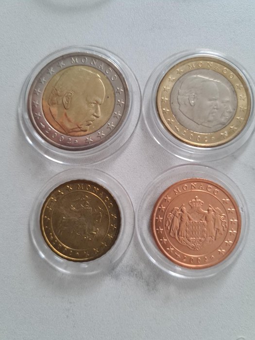 Monaco. Series 1 Cent - 2 Euro 2002  (Ingen mindstepris)