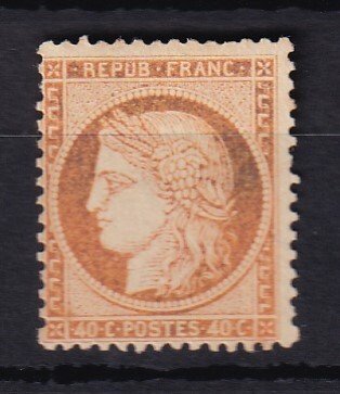 Frankrig 1870 - kyst €800, Cérès 40c orange - Yvert n°38