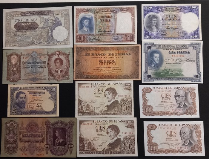 Verden - 12 Banknotes - Various Dates  (Ingen mindstepris)