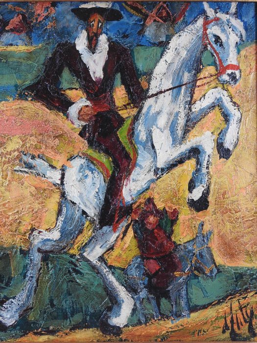 Henry Maurice D'Anty (1910-1998) - Don Quichotte - la charge