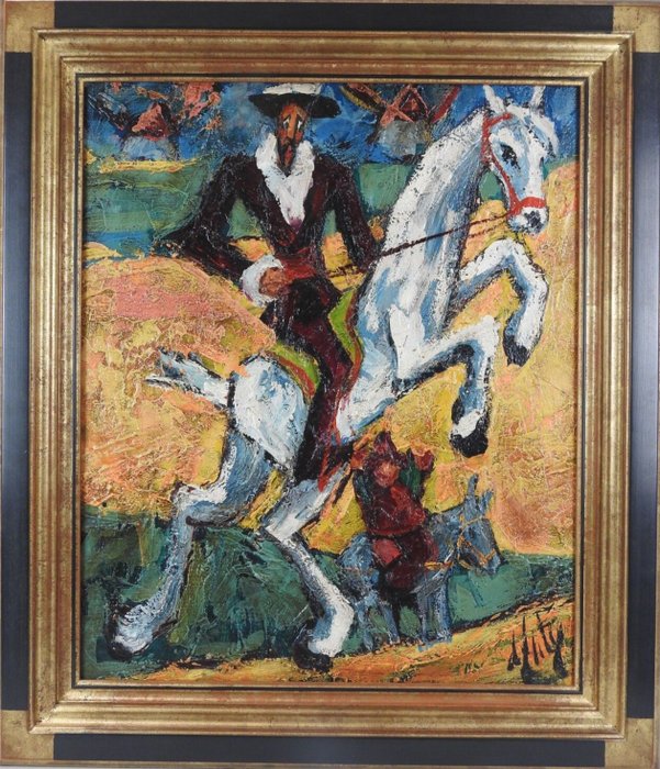 Henry Maurice D'Anty (1910-1998) - Don Quichotte - la charge