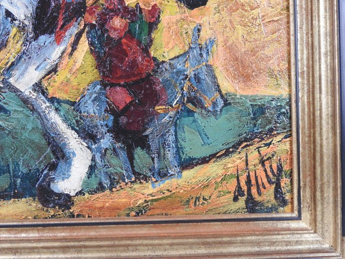 Henry Maurice D'Anty (1910-1998) - Don Quichotte - la charge