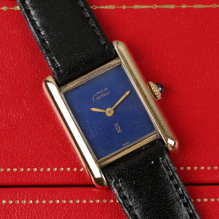 Cartier - Must Tank de Cartier - Lapis Lazuli dial - 3227 - Kvinder - 1980-1989