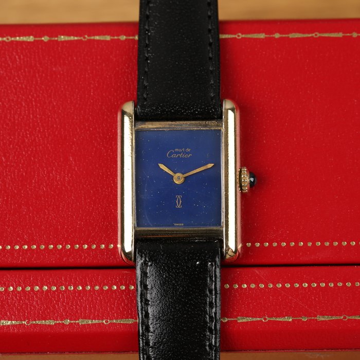 Cartier - Must Tank de Cartier - Lapis Lazuli dial - 3227 - Kvinder - 1980-1989