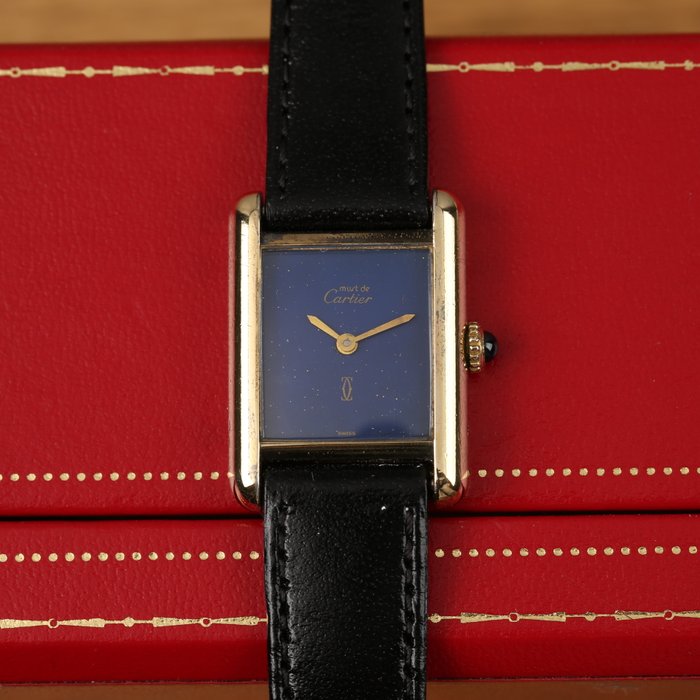 Cartier - Must Tank de Cartier - Lapis Lazuli dial - 3227 - Kvinder - 1980-1989