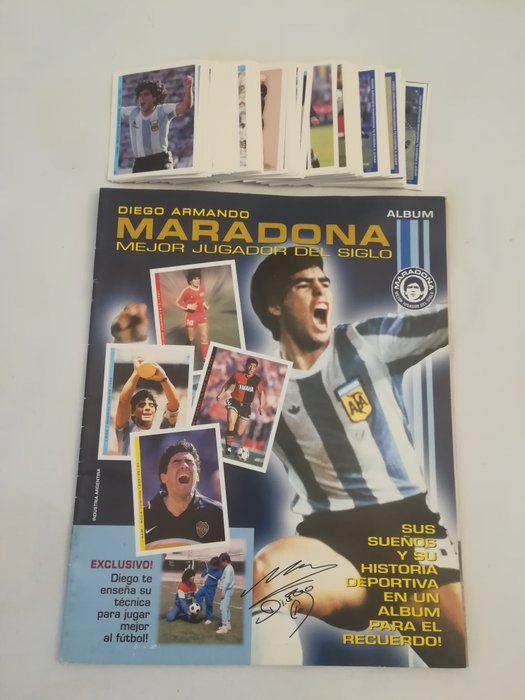 Promo Figus - Diego Maradona Mejor Jugador del Siglo - 1 Empty album + complete loose sticker set