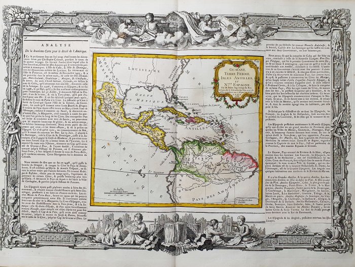 America Centrale - Nordamerika / Mellemamerika / Mexico / Caribien / Louisiana / Florida / Texas / Venezuela; Desnos / Brion De la Tour - Guyane, Terre Ferme, Isle Antilles, et Nouvelle Espagne - 1761-1780