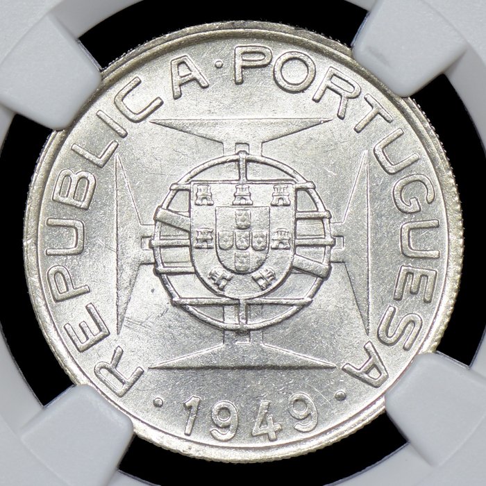 Portugisisk Mozambique. Republic. 5 Escudos 1949 - NGC - MS 63  (Ingen mindstepris)