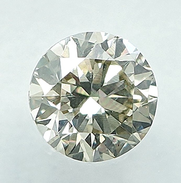 1 pcs Diamant  (Naturfarvet)  - 0.26 ct - Light Grålig Gul - VS2 - International Gemological Institute (IGI)