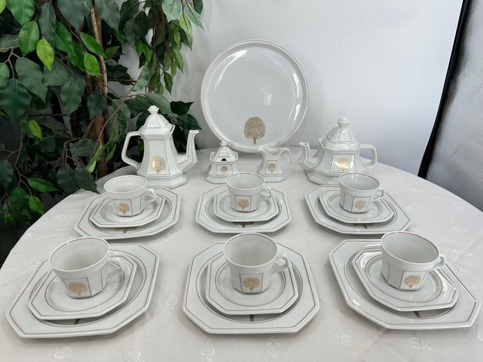 Exquisites GALLO-Set Gold Baum - Kaffe og te service (23) - Porcelæn