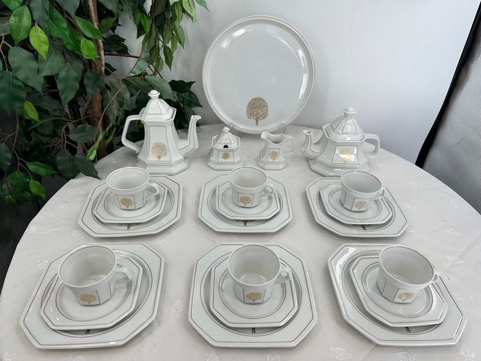 Exquisites GALLO-Set Gold Baum - Kaffe og te service (23) - Porcelæn