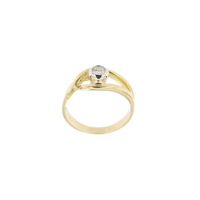 18 kraat Gulguld - Ring - 0.20 ct Diamanter