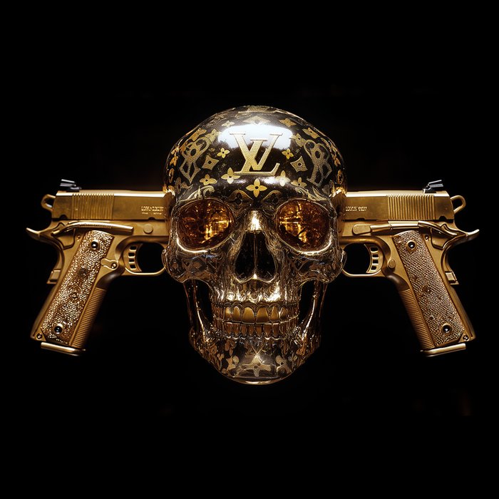 Artxlife - Luxury Warfare Vuitton Gold Skull [XXL]