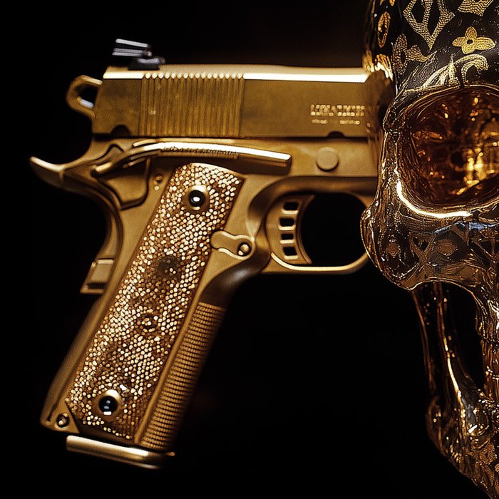 Artxlife - Luxury Warfare Vuitton Gold Skull [XXL]