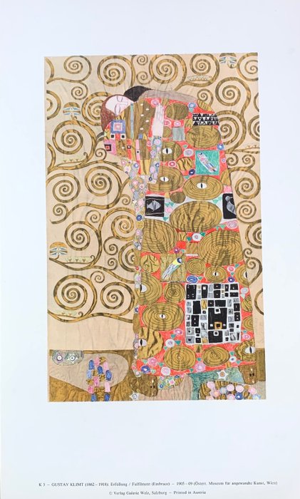 Gustav Klimt (1862-1918) - Erfüllung, 1909 - Artprint - 41 x 25 cm