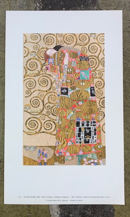 Gustav Klimt (1862-1918) - Erfüllung, 1909 - Artprint - 41 x 25 cm