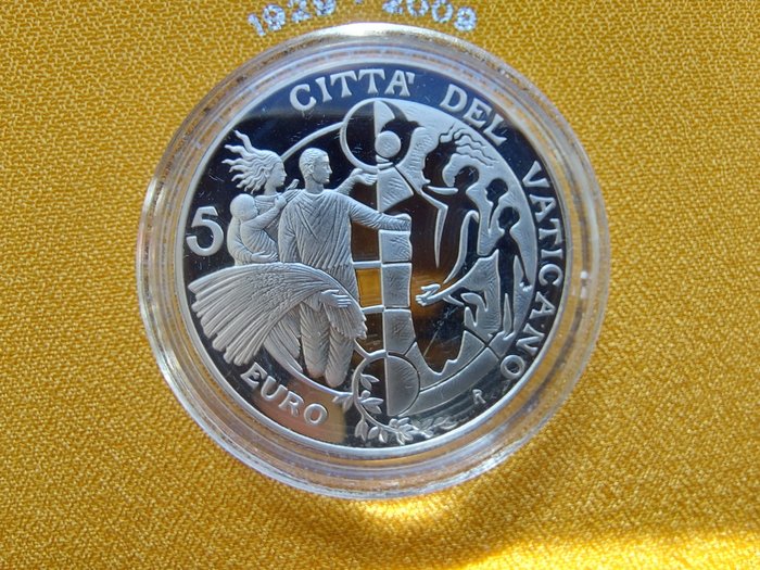 Vatikanstaten. 5 Euro 2009/2010 "Giornata della Pace" + "Giornata del Migrante e del Rifugiato" (2 monete) Proof  (Ingen mindstepris)