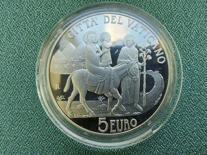 Vatikanstaten. 5 Euro 2009/2010 "Giornata della Pace" + "Giornata del Migrante e del Rifugiato" (2 monete) Proof  (Ingen mindstepris)