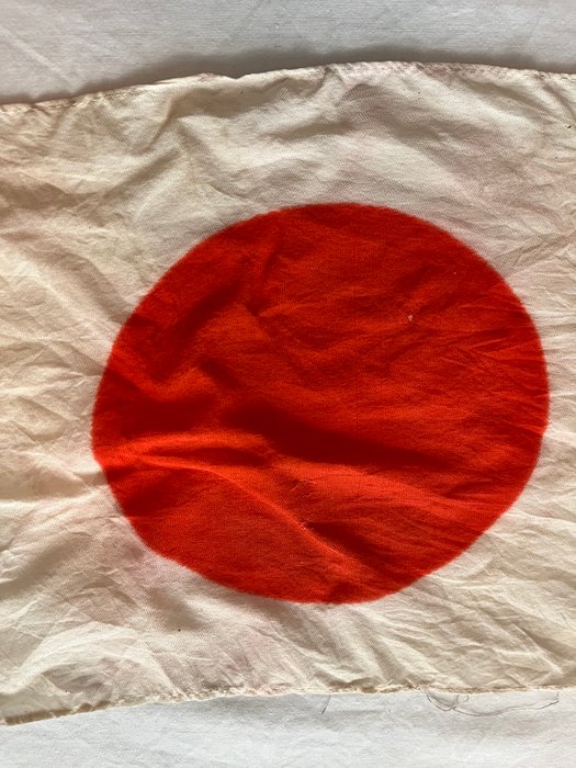 Old Silk Imperial Japanese Army - Rising Sun Hinomaru lille håndholdt flag - Hær/infanteri - Flag