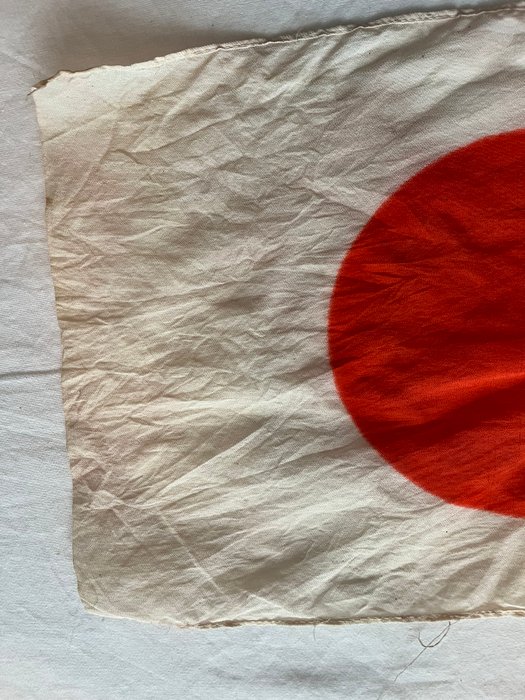 Old Silk Imperial Japanese Army - Rising Sun Hinomaru lille håndholdt flag - Hær/infanteri - Flag