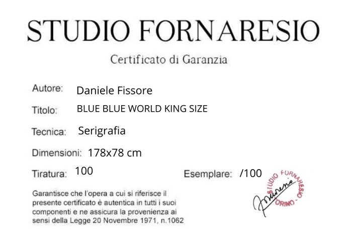 Daniele Fissore (1947) - Blue Blue World XXL