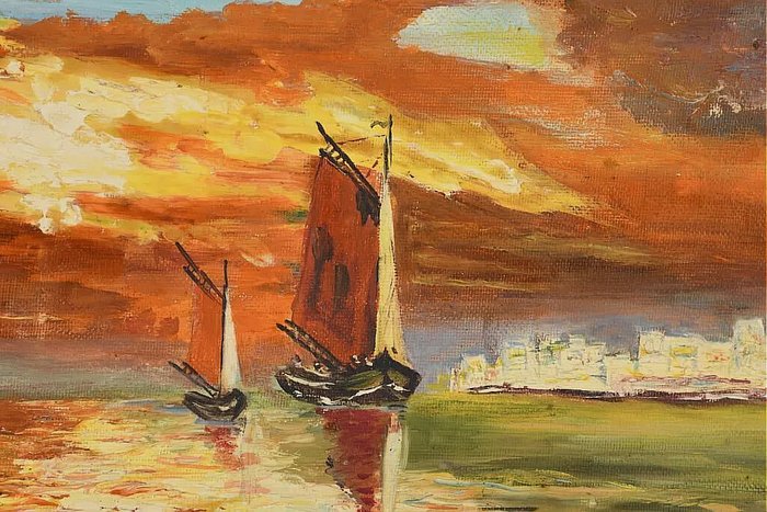 Julio Emmerich Forst (1898) - Venetian Sunset Scene  - NO RESERVE