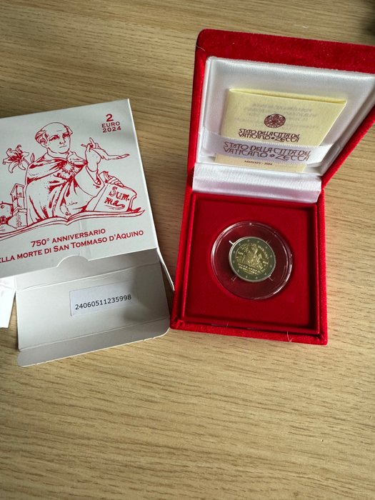 Vatikanstaten 2 Euro 2024 "San Tommaso d'Aquino" Proof  (Ingen mindstepris)