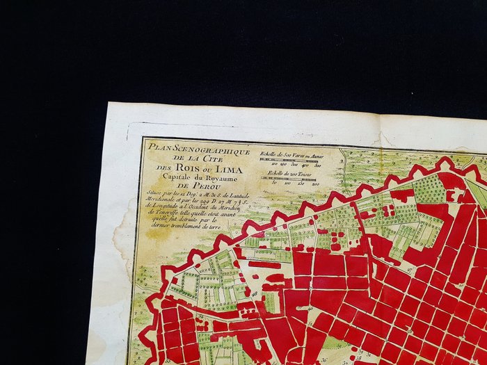 America - Sydamerika / Peru / Lima; La Haye / P. de Hondt / J.N. Bellin - Plan Scenographique de la Cite des Rois ou Lima, Capitale du Royaume de Perou - 1721-1750