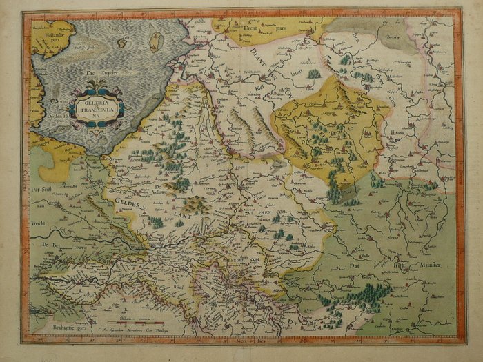 Holland - Gelderland, Overijssel; Henricus Hondius / Gerard Mercator - Geldria et Transysulana - 1628