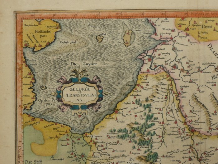 Holland - Gelderland, Overijssel; Henricus Hondius / Gerard Mercator - Geldria et Transysulana - 1628