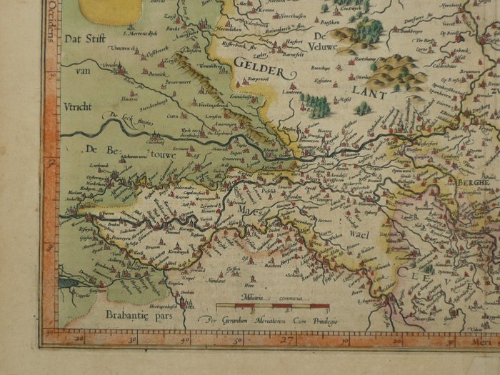 Holland - Gelderland, Overijssel; Henricus Hondius / Gerard Mercator - Geldria et Transysulana - 1628