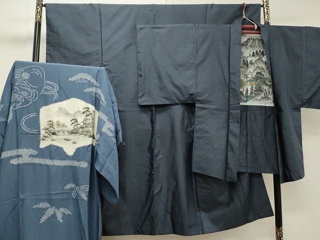 (no brand)  Haori Kimono Sleeve length Japanese clothing　着物 羽織 長襦袢 - Kimono - Vintage