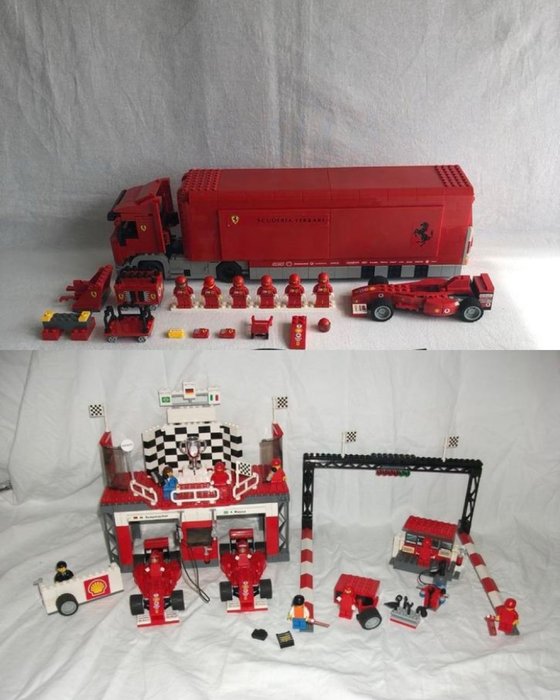 Lego - Lego 8654 Scuderia Ferrari Truck + Lego 8672 Ferrari Finish Line