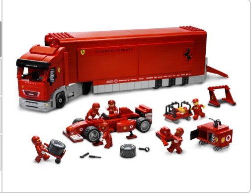 Lego - Lego 8654 Scuderia Ferrari Truck + Lego 8672 Ferrari Finish Line