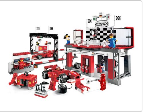 Lego - Lego 8654 Scuderia Ferrari Truck + Lego 8672 Ferrari Finish Line