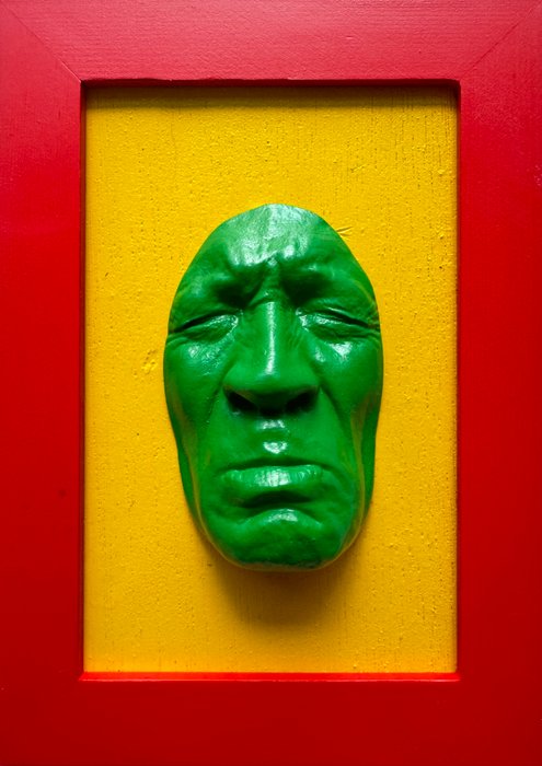 Gregos (1972) - Small green sadness on yellow background-red frame