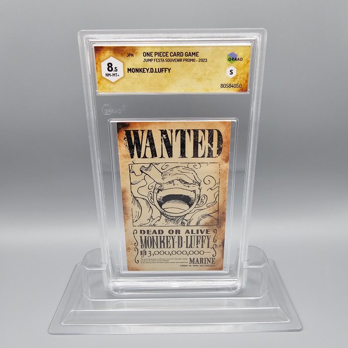 LUFFY WANTED (Promo) [Ultra Rare] - Jump Festa Souvenir Graded card - Graad 8.5