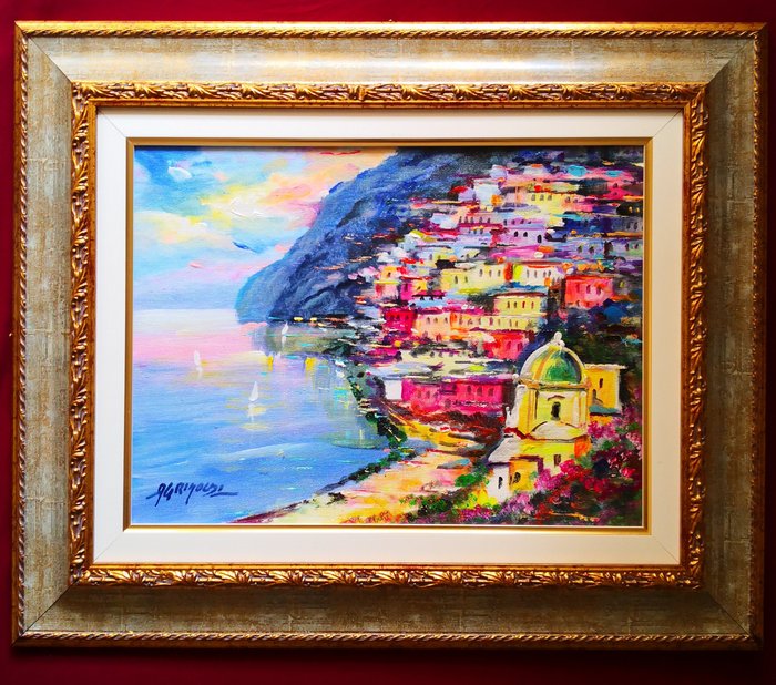 Alfredo Grimaldi (1950) - I Colori di Positano di Sera